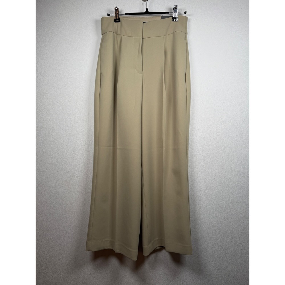 Express Ankle Super High Rise Wide Leg Khaki Tan Pants 4S NWT
